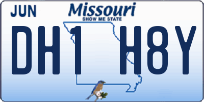 MO license plate DH1H8Y