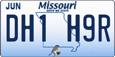 MO license plate DH1H9R