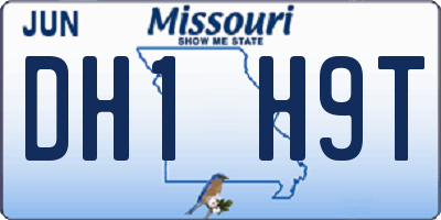 MO license plate DH1H9T