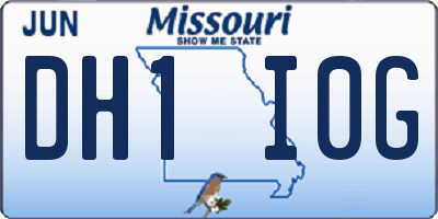 MO license plate DH1I0G