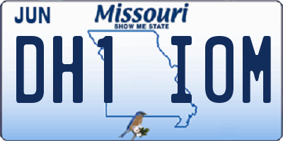 MO license plate DH1I0M