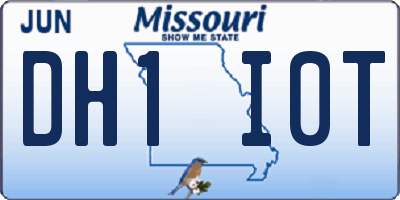 MO license plate DH1I0T