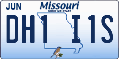 MO license plate DH1I1S