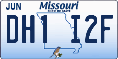 MO license plate DH1I2F