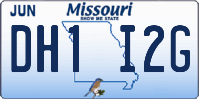 MO license plate DH1I2G