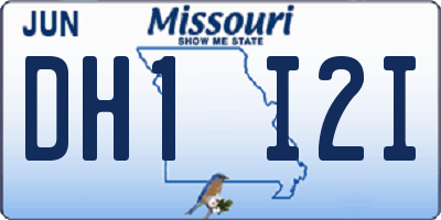MO license plate DH1I2I
