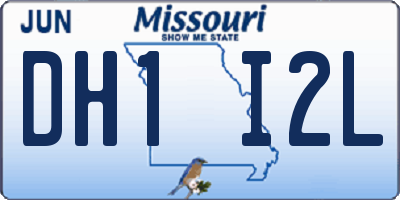 MO license plate DH1I2L