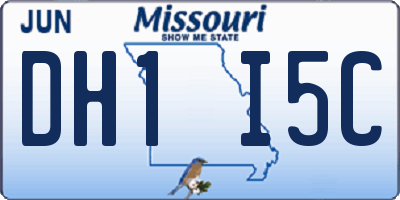 MO license plate DH1I5C