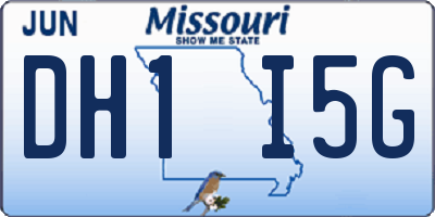 MO license plate DH1I5G