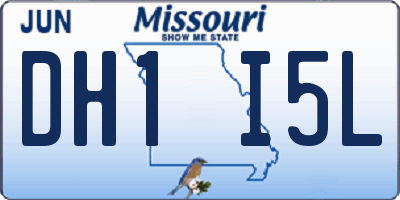 MO license plate DH1I5L