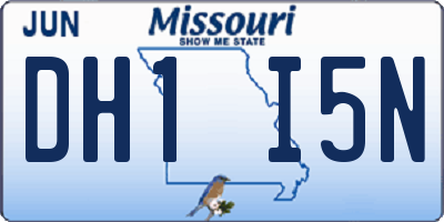 MO license plate DH1I5N