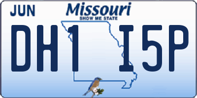 MO license plate DH1I5P