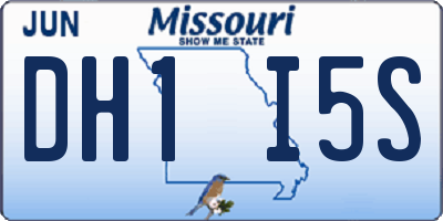 MO license plate DH1I5S
