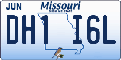 MO license plate DH1I6L