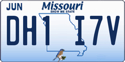 MO license plate DH1I7V