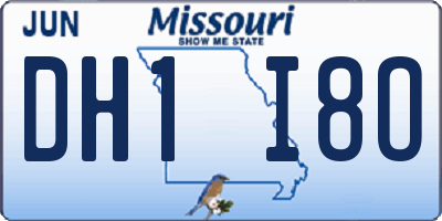 MO license plate DH1I8O