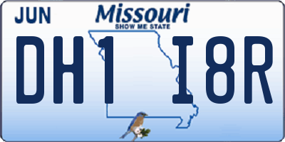 MO license plate DH1I8R