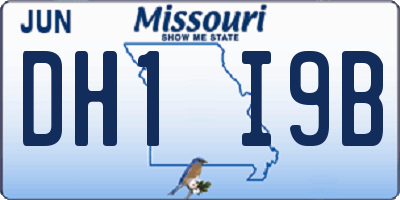MO license plate DH1I9B