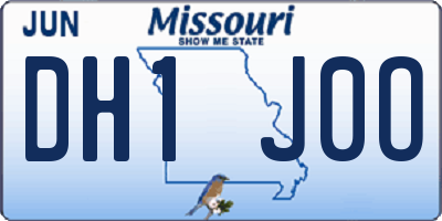 MO license plate DH1J0O