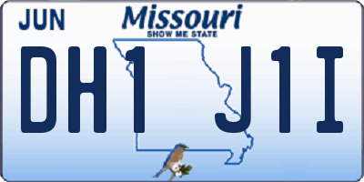 MO license plate DH1J1I