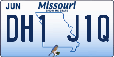 MO license plate DH1J1Q