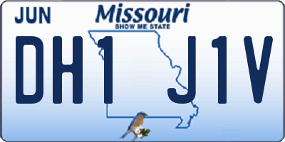 MO license plate DH1J1V