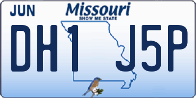 MO license plate DH1J5P