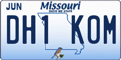 MO license plate DH1K0M