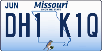 MO license plate DH1K1Q