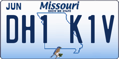 MO license plate DH1K1V