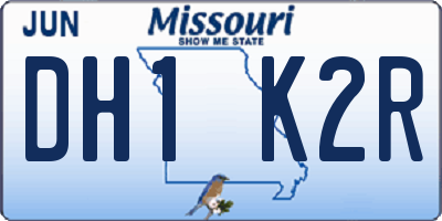 MO license plate DH1K2R