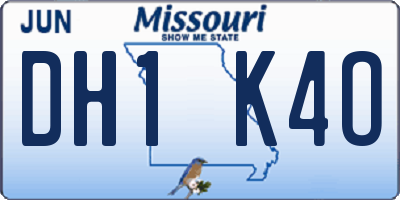MO license plate DH1K4O