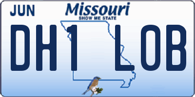 MO license plate DH1L0B