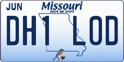 MO license plate DH1L0D