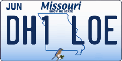 MO license plate DH1L0E