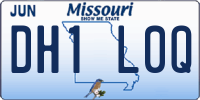MO license plate DH1L0Q