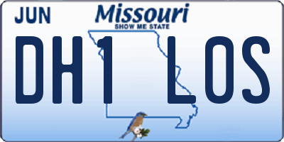 MO license plate DH1L0S
