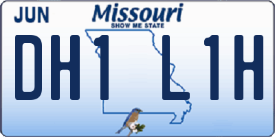 MO license plate DH1L1H