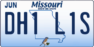 MO license plate DH1L1S