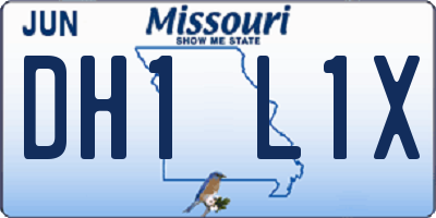MO license plate DH1L1X