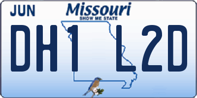 MO license plate DH1L2D