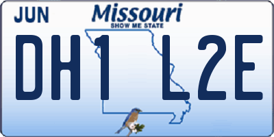 MO license plate DH1L2E