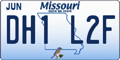 MO license plate DH1L2F