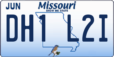MO license plate DH1L2I