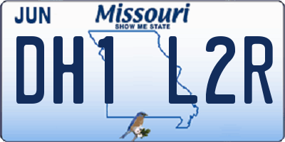 MO license plate DH1L2R