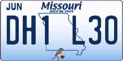 MO license plate DH1L3O