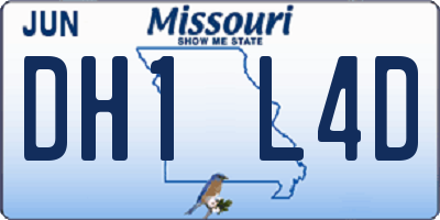 MO license plate DH1L4D