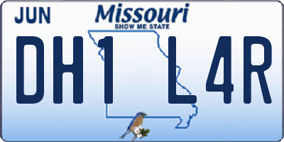 MO license plate DH1L4R