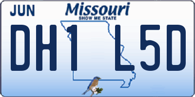 MO license plate DH1L5D