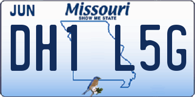 MO license plate DH1L5G